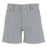 Jane High Rise Long Short - Nvy Stripe