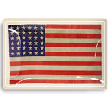 American Flag Decoupage Glass Tray 4" X 6"