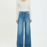 Far Out W/ Seaming HR Wide Leg - Make Believe