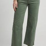Aberdeen Ankle Crop HR Jean - Olive Green Twill