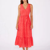 Coral Midi Dress
