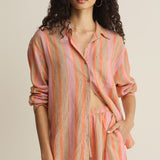 The Perfect Striped Button Up -  Tiger Lily