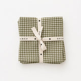 Cocktail Napkin Set/4 - Olive Mini Gingham