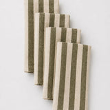 Dinner Napkin - Olive Stripe S/4