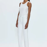 Lennon High Rise Boot Crop - White