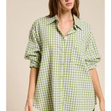 Winnie Gingham Shirt - Leaf