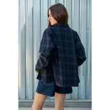 Navy Plaid Jacket
