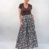 Lacy Block Printed Skirt