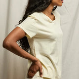 Harley  Boxy Crew Neck - Custard