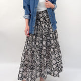 Lacy Block Printed Skirt
